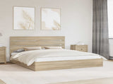 Storage Bed with Drawer Sonoma Oak 200 x 200 cm Engineered Wood 3411874