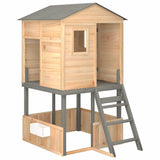 Outdoor Playset Dark Grey Solid Wood Fir 3376142