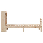ZNTS Bookcase Bed without Mattress 100x200cm Solid Wood Pine 3322792