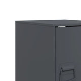 ZNTS Bedside Cabinets 2 pcs Anthracite 34.5x39x44 cm Steel 841612