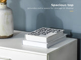 Chest of Drawers, 4 Drawers Storage Cabinet with Metal Rails, Anti-Tip for Playroom, Nursery Room, T3398P344249