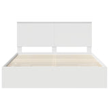 Bed Frame with Drawer White 160 x 200 cm Engineer Wood 3411096