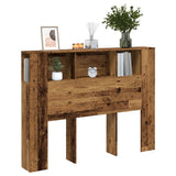 Headboard Cabinet Old Wood 140x18.5x102.5 cm Engineered Wood 856880