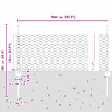 Welded Wire Fence 10 x 0.5 m PVC-Coated Steel Green 3336670