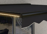 3 x 2.5m Electric Awning with LED Light, Aluminium Frame Retractable Awning Sun Canopies for Patio T3398P317657
