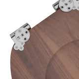 Soft-Close Toilet Seat 2 pcs Brown 44 x 38 cm MDF board 3414531