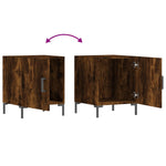 ZNTS Bedside Cabinets 2 pcs Smoked Oak 40x40x50 cm Engineered Wood 827575