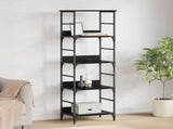 Bookshelf Black Oak 50x33x153cm Engineered Wood 882756