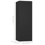 ZNTS 4 Piece TV Cabinet Set Black Engineered Wood 3078791