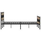 Metal Bed Frame without Mattress Sonoma Oak 180x200 cm Super King 3308472