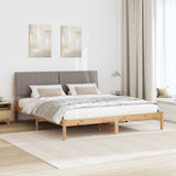 Bed Frame with Headboard Brown 180 x 200 cm Solid Pine Wood 3394406