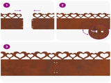 Lawn Edgings 20 pcs Rusty 103 x 0.05 x 22 cm Weathering Steel 874847