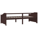3-Seater Day Bed without Mattress Dark Brown 90x200cm 322167