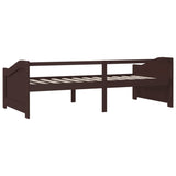 ZNTS 3-Seater Day Bed without Mattress Dark Brown 90x200cm 322167