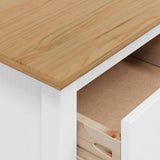 Bedside Cabinet HILL White and Honey Brown 46 x 35 x 65 cm 42025030