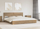 Bed Frame with Drawer with Headboard Manual Engineered Wood 3411621