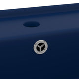 Luxury Basin Overflow Square Matt Dark Blue 41x41 cm Ceramic 146946