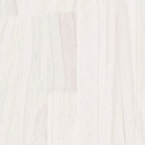 Bed Frame White Solid pinewood Double Decorative Inlays 3104604