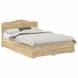 Bed Frame with Drawer Sonoma Oak 140 x 200 cm Engineered Wood 3413186