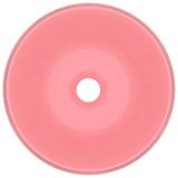 Luxury Wash Basin Round Matt Pink 40x15 cm Ceramic 146999