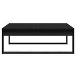 ZNTS Black Oak Coffee Table - 100x100x35 cm Made from Engineered Wood 862073