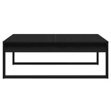 ZNTS Black Oak Coffee Table - 100x100x35 cm Made from Engineered Wood 862073