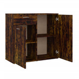 Sideboard Smoked Oak 80x36x75 cm Engineered Wood 815489