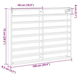Display Cabinet Artisan Oak 100 x 8.5 x 75 cm Engineered Wood 869187