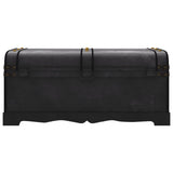 Storage Box Black Plywood Large Storage Box Rectangular 60797