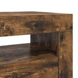 TV Cabinet with LED Lights Smoked Oak 120x35x40 cm 815687