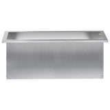 Garden Planter with LED Silver 30 x 80 x 30 cm Galvanised Steel 8008108
