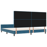 ZNTS Bed Frame Dark Blue 200x200 cm Velvet 3344901