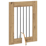 Dog Gate with Stands 4 pcs Artisan Oak 60 x 80 cm 892102