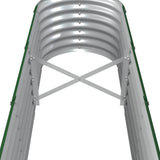Garden Raised Bed Galvanised Steel 332x40x36 cm Green 318883