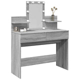 Dressing Table with LED Grey Sonoma 100x40x130 cm 848204