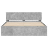 Bed Frame Concrete grey Engineered wood, Plywood Double Durable 3207500