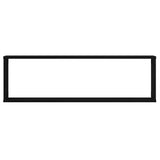 Wall Cube Shelves 4 pcs Black Oak 100x15x30 cm Engineered Wood 862059