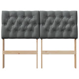 Upholstered Headboard Dark Grey 120 cm Solid Pine Wood 879350