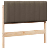 Upholstered Headboard Brown and Taupe 100 cm Solid Pine Wood 880196