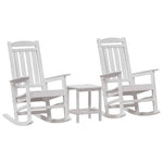 Garden Rocking Chair 3 pcs White 38 x 38 x 46cm Plastic 3335814