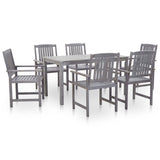 Outdoor Table And Chair Grey Wash Solid Acacia Wood Large 45941