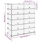 Shoe Rack Transparent 94.5x36.5x106 cm PP 340564