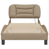Bed Frame with LED without Mattress "Hvar" Cappuccino 90x200 cm 3213910