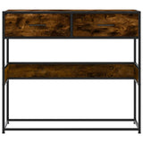Console Table Smoked Oak 90x35x80 cm Engineered Wood 849176