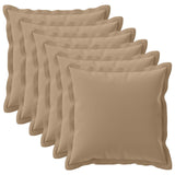 Cushion Cover 6 pcs HOUTEN Taupe 80 x 80 cm Polyester 921738