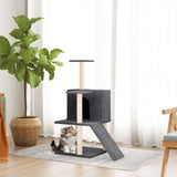 Cat Tree with Sisal Scratching Posts Dark Grey 82 cm 171662