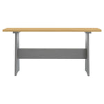 3 Piece Dining Set REINE Honey Brown and Grey Solid Wood Pine 3096569