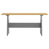 3 Piece Dining Set REINE Honey Brown and Grey Solid Wood Pine 3096569