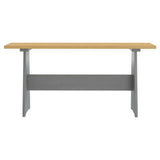 3 Piece Dining Set REINE Honey Brown and Grey Solid Wood Pine 3096569