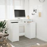 ZNTS Desk with LED Lights White 120x55x91 cm Engineered Wood 3309411